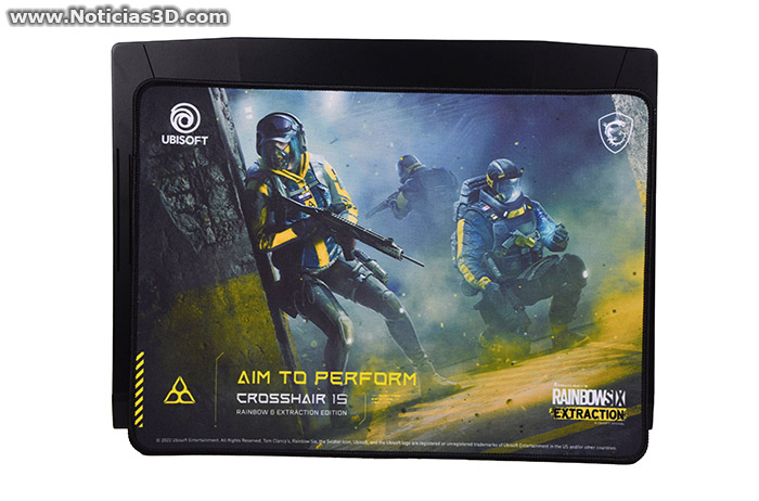 MSI CROSSHAIR 15 R6E EDITION B12UGZ alfombrilla con motivo del juego rainbow six extraction